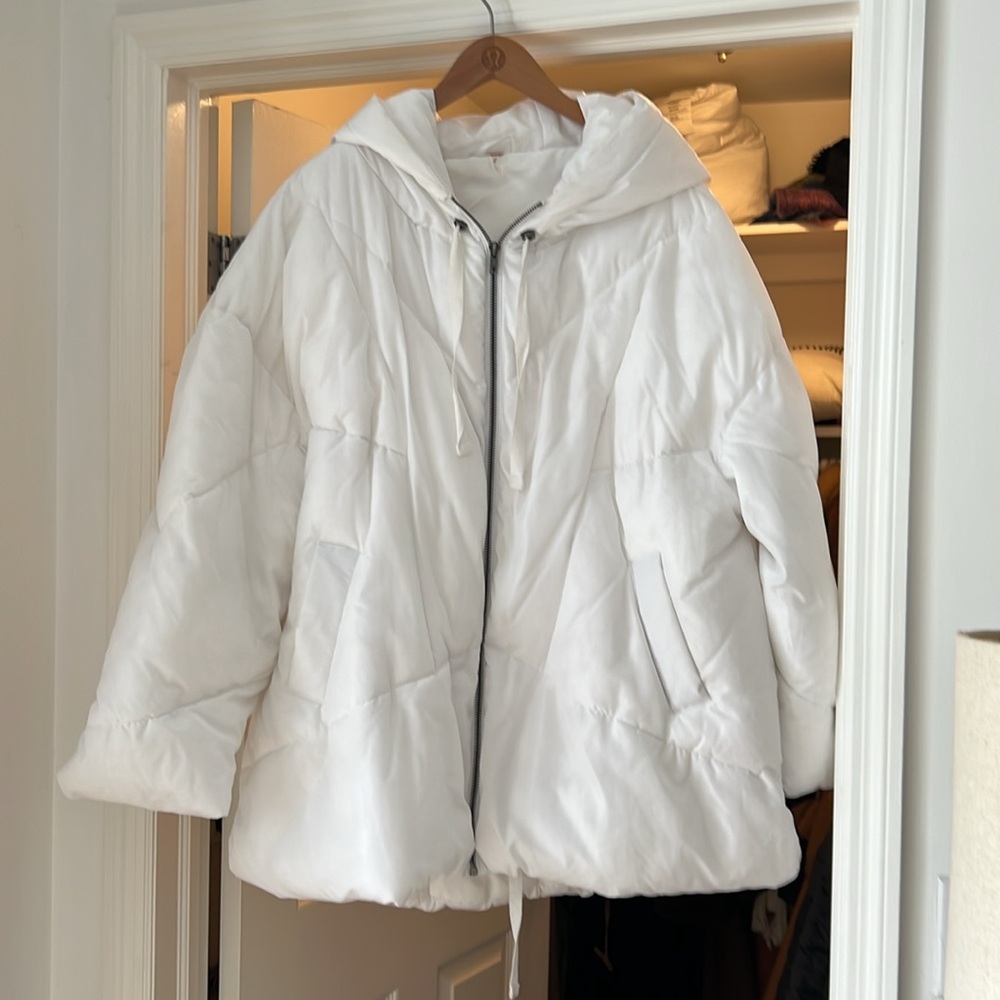 Free People white Trapeze Haley Puffer Jacket